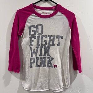 PINK Victoria Secret 3/4 baseball tee